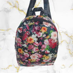 Mochila charol floreada - Agusn.Tienda