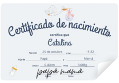 Certificado de Nacimiento Unisex Vs Modelos | editable - comprar online