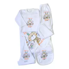 Conjunto x5 (Mantilla- Osito- Batita- Babero- Gorrito) - comprar online