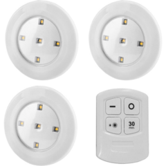 Pack Set 3 Luz Led 3w + Control Remoto