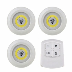 Pack Set 3 Luz Led 3w + Control Remoto - TAG novedades