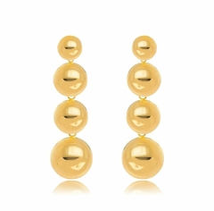 BRINCO BOLAS LISAS PENDURADAS DOURADO na internet