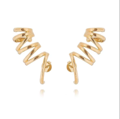 BRINCO EAR CUFF AROS DOURADOS LISO