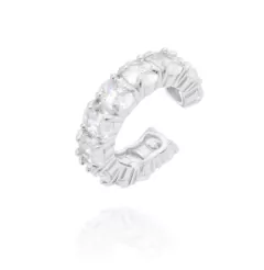 PIERCING INTEIRO DE QUADRADINHOS PRATA - Lu Romano Acessórios