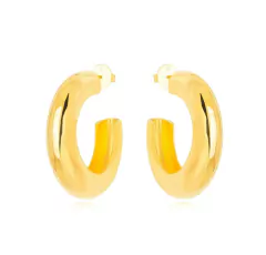 BRINCO ARGOLA TUBO LISA DOURADO