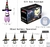 5 piezas de colgantes de fantasmas de Halloween con sombrero de bruja,decoración Colgante con Sombrero de Bruja,Iluminación de Halloween - tienda en línea