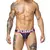 Jockstrap Respirável Vermelho, azul e cinza