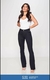 Calça preta flare cós alto premium