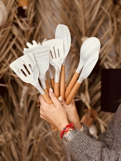 Cucharas madera y silicona
