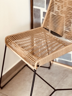 Silla de hierro y simil yute - comprar online