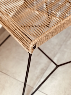 Silla de hierro y simil yute - cala deco home