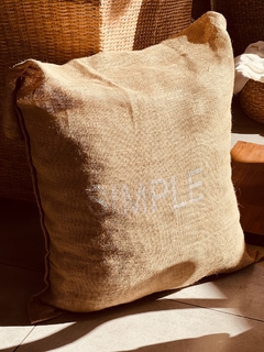 Puff arpillera abierto - comprar online