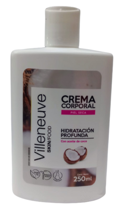 Crema corporal piel seca x250ml. Villeneuve