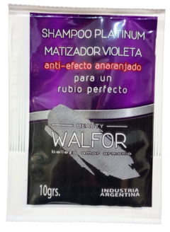 Shampoo matizador violeta x10g. Walfor