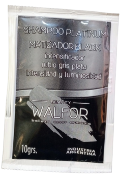 Shampoo matizador platinium. Matizador blsck. 10g