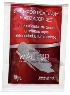 Shampoo matizador rojo. 10g. Walfor
