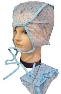 Capelina tipo Magi cap x 2 gorros + aguja, para claritos.