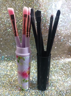 Set pinceles maquillaje tubo x5