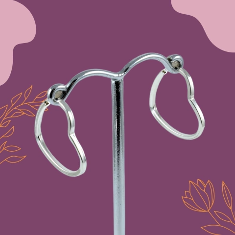 Brinco Argola Coração