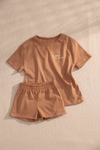 Conjunto Masculino Oversized “Eu Sou Abençoado” na cor Couro
