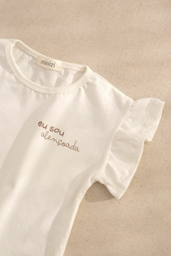 Conjunto feminino “Eu Sou Abençoada” Off White - João e Marina Store