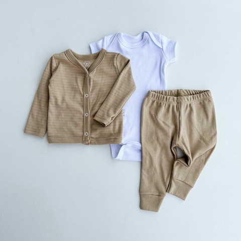 Kit 3 Peças Calça, Body e Cardigã