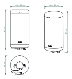 TERMOTANQUE ESCORIAL 90LTS ELECTRICO - comprar online