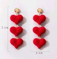 Aretes Corazón Rojo - comprar en línea