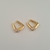 Brinco Triangular Crav. P Banho de Ouro 18k