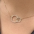 Colar Par Perfeito Cravejado com Zircônias Banho de Ouro 18k - MADRYM SEMIJOIAS