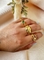 Anel Regulável Croissant Banho Ouro 18k. - comprar online
