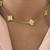 Colar Choker Trevos Inspiração Cravejado com Zircônias Banhado a Ouro 18k na internet