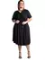 Vestido Transpassado Plus Size Decote V Midi na internet
