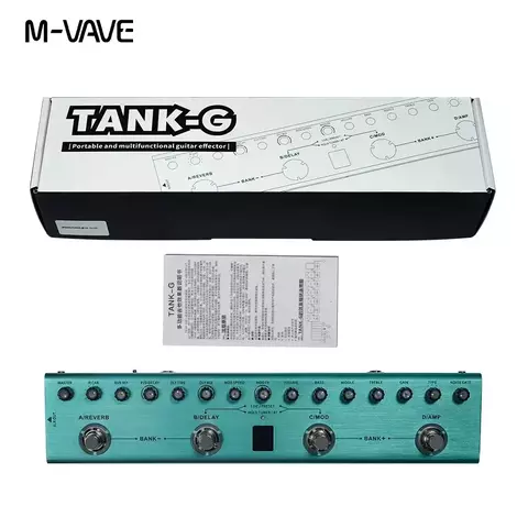 M-VAVE Tank-G Pedal de Guitarra Multi-Efeitos Recarregável