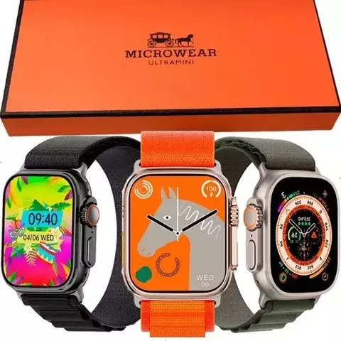 Smartwatch W69 Mini 45mm Original Microwear Siri NFC