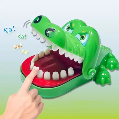 Jogo Crocodilo Morde Dedo – Brinquedo Interativo para Crianças a partir de 3 Anos