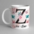 Caneca Inicial Floral Letra "Z"