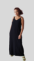 Vestido Céu longo preto - LINHÁ