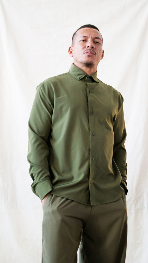 Camisa Gal tectel verde - comprar online