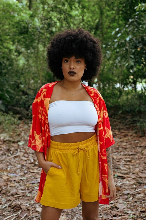 Short cambuci mostarda