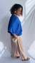 Blusa goiaba azul royal - LINHÁ