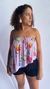 Blusa assimétrica romã jardim - LINHÁ