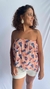 Blusa assimétrica romã tropical - loja online