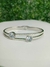 Bracelete Aço Inox Prata com pedra Zirconia