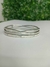 Bracelete Aço Inox Prata com pedra Zirconia