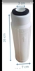 Cartucho contenedor de repuesto para filtro de agua, vacío y recargable, con medidas de 26 cm de alto y 7 cm de diámetro.
