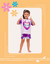 PIJAMA INFANTIL MANGA CURTA GATINHA PATINADORA - FEMININO na internet