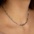 CHOKER CORRENTE DE ELOS COM ZIRCÔNIAS NO RÓDIO - comprar online