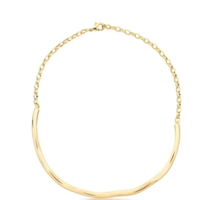 CHOKER ARO LISO TRABALHADO CURVO ORGÂNICO
