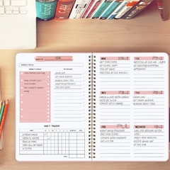 Agenda planificadora semanal A5, cuaderno con bolsa, planificador de 52 semanas, on internet